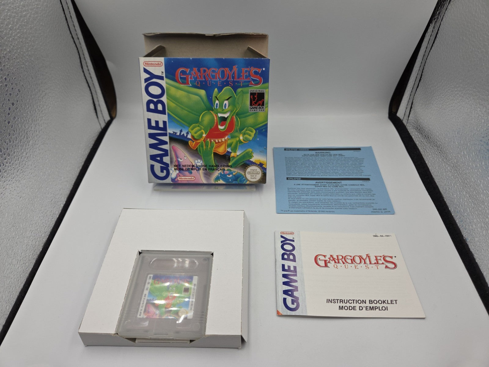 Nintendo Game Boy Classic Spiel Gargoyles Quest mit OVP und Anleitung FAH