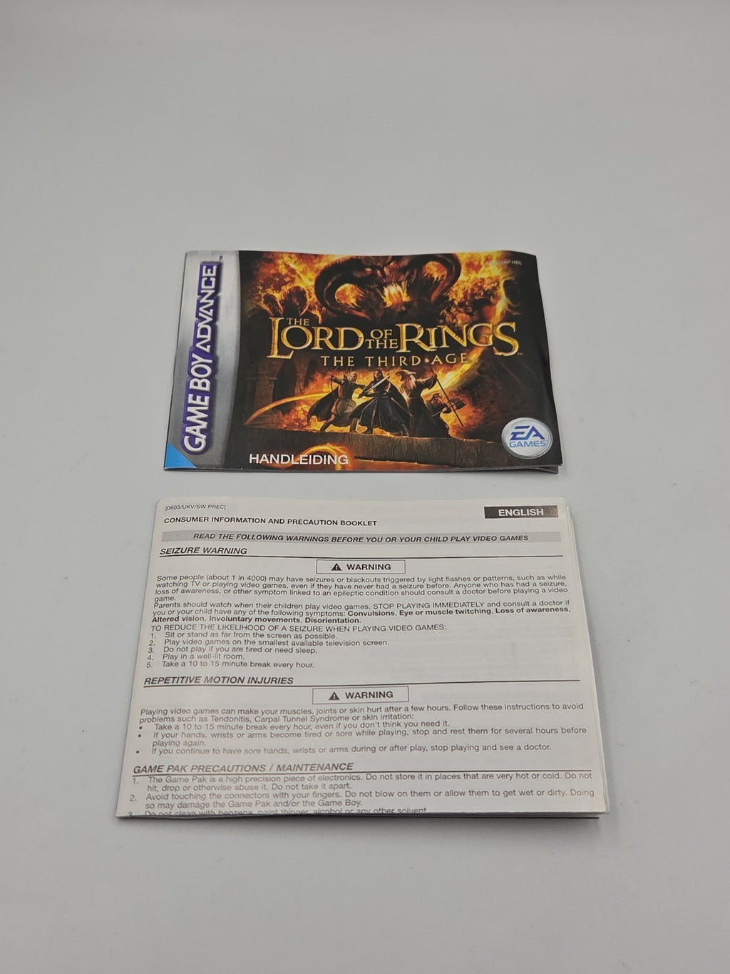 Game Boy Advance The Lord of The Rings The Third Age mit OVP und Anleitung HOL