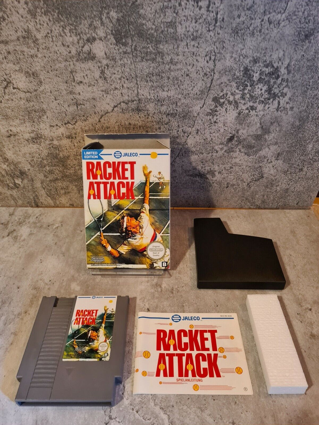 Nintendo NES Racket Attack mit OVP und Anleitung NOE - T-Retro-Games 