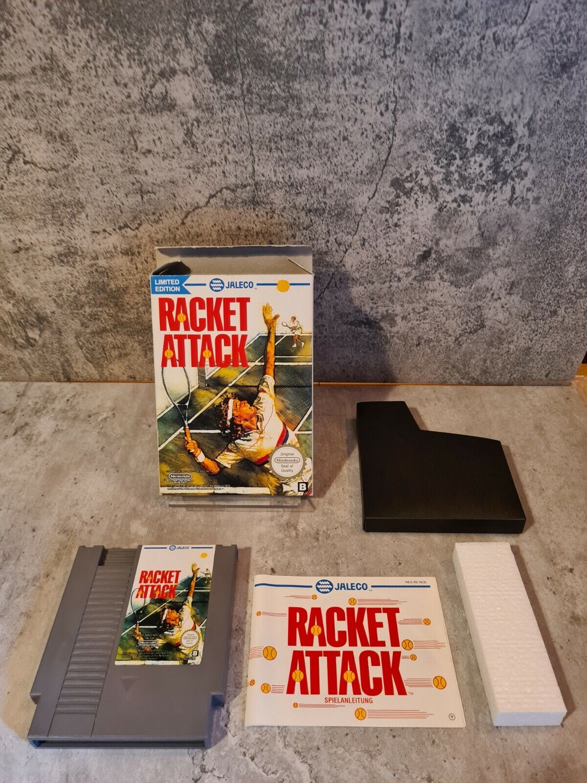 Nintendo NES Racket Attack mit OVP und Anleitung NOE - T-Retro-Games 