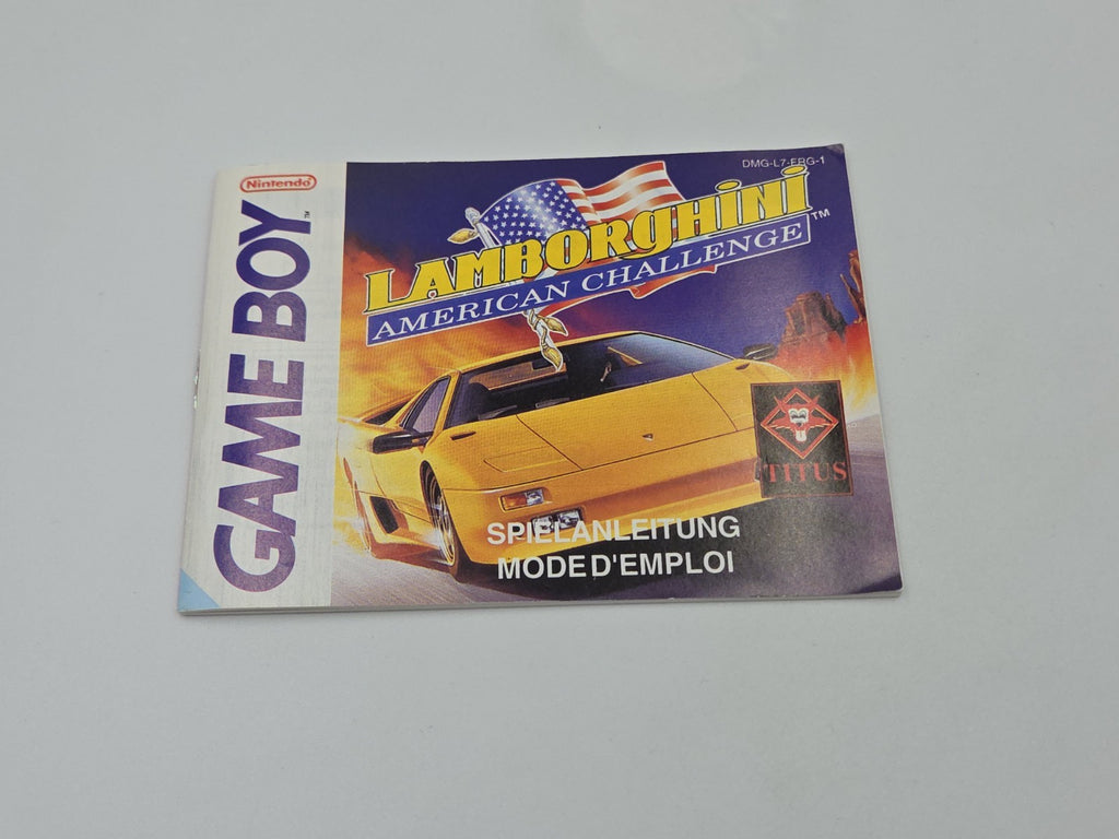 Game Boy Classic Spiel Lamborghini American Challenge mit OVP und Anleitung FRG