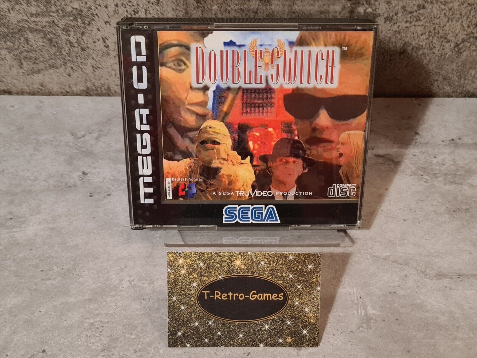 Sega Mega-CD Double Switch mit OVP und Anleitung Multi Language - T-Retro-Games 