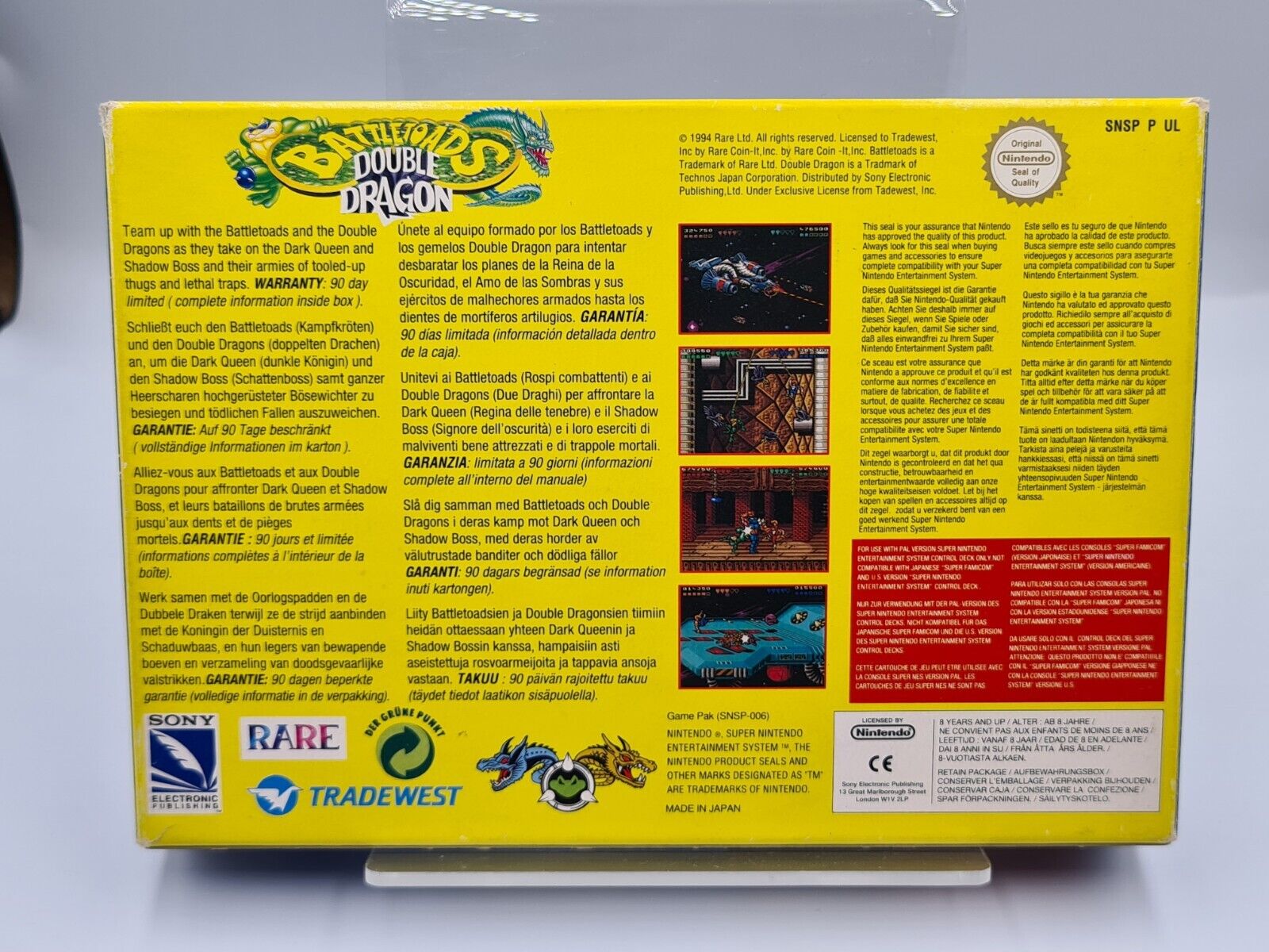 SNES Super Nintendo Battletoads Double Dragon mit OVP und Anleitung UKV - T-Retro-Games 