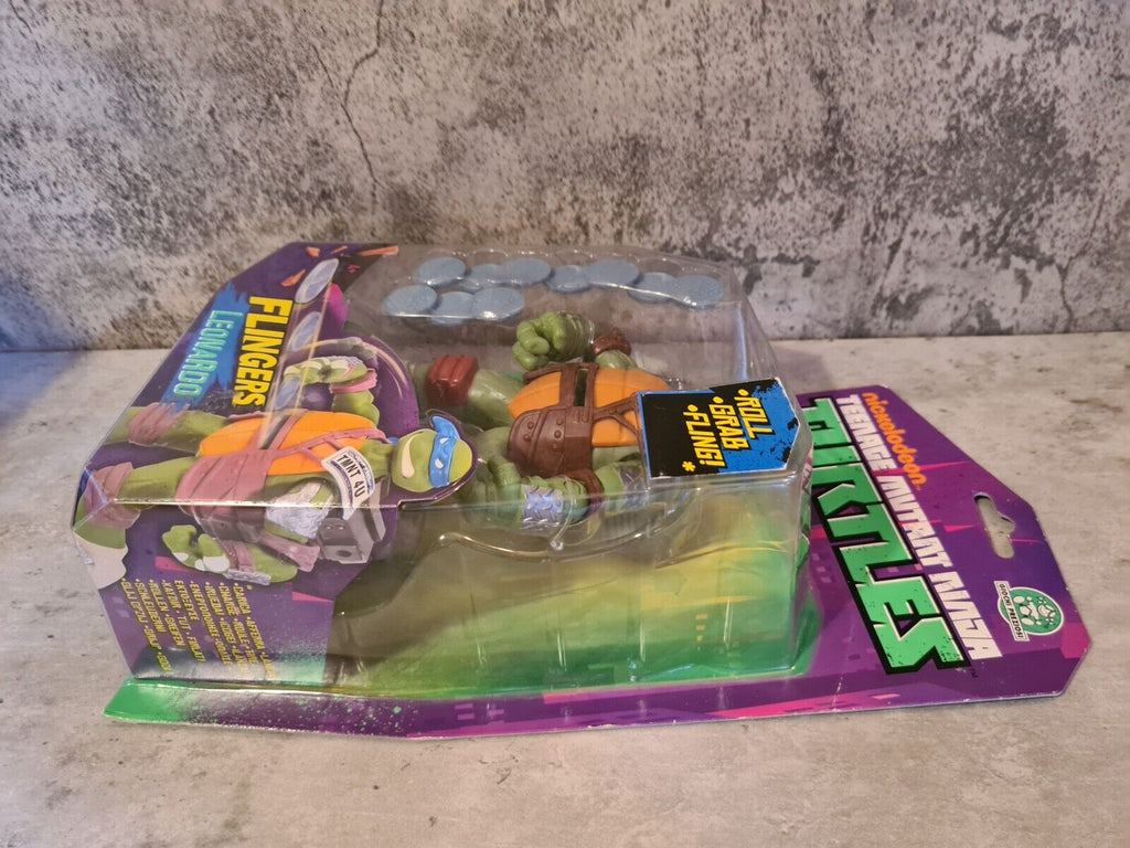 Nickelodeon Teenage Mutant Ninja Turtles Flingers Leonardo Action Toy Neu New - T-Retro-Games 