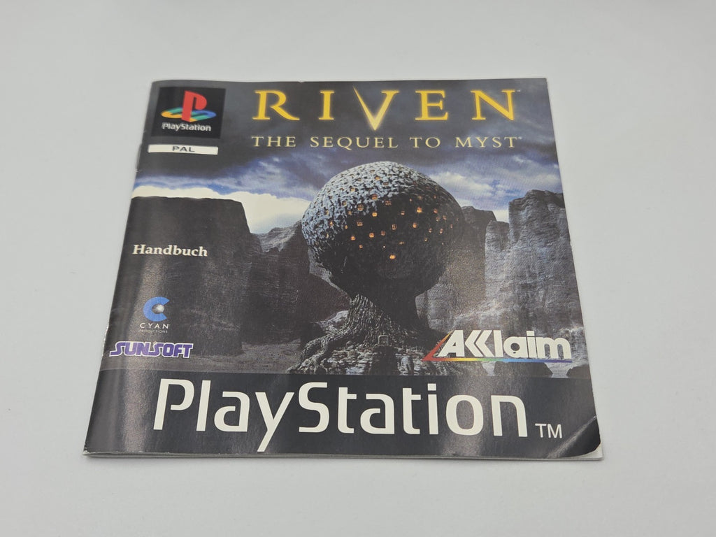 PS1 Playstation 1 Spiel Riven Sequel To Myst mit OVP und Anleitung Deutsch