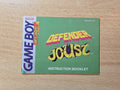 Game Boy Classic Arcade Classic 4 Defender Joust Instruction Booklet UKV