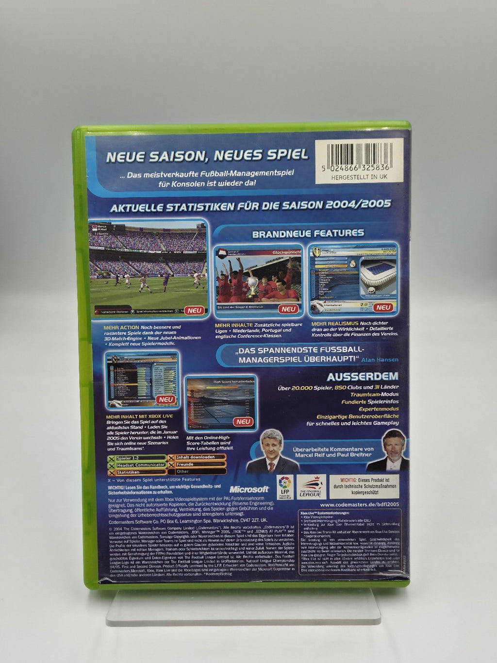 XBOX Spiel BDFL Manager 2005 mit OVP und Anleitung Deutsch