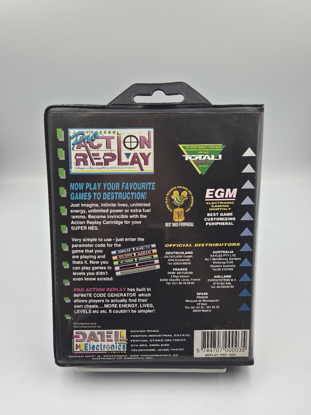 SNES Super Nintendo Pro Action Replay mit OVP und Anleitung 
