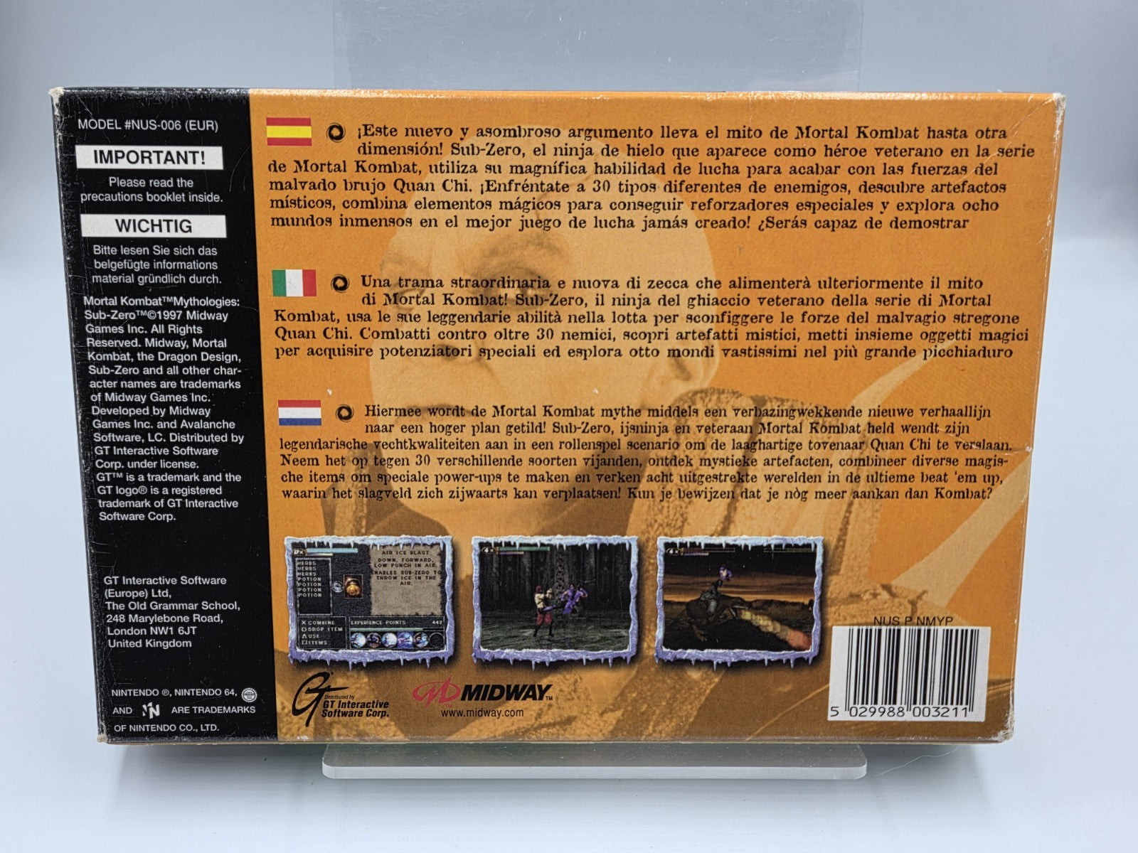 N64 Nintendo 64 Mortal Kombat Mythologies Sub Zero mit OVP und Anleitung EUR