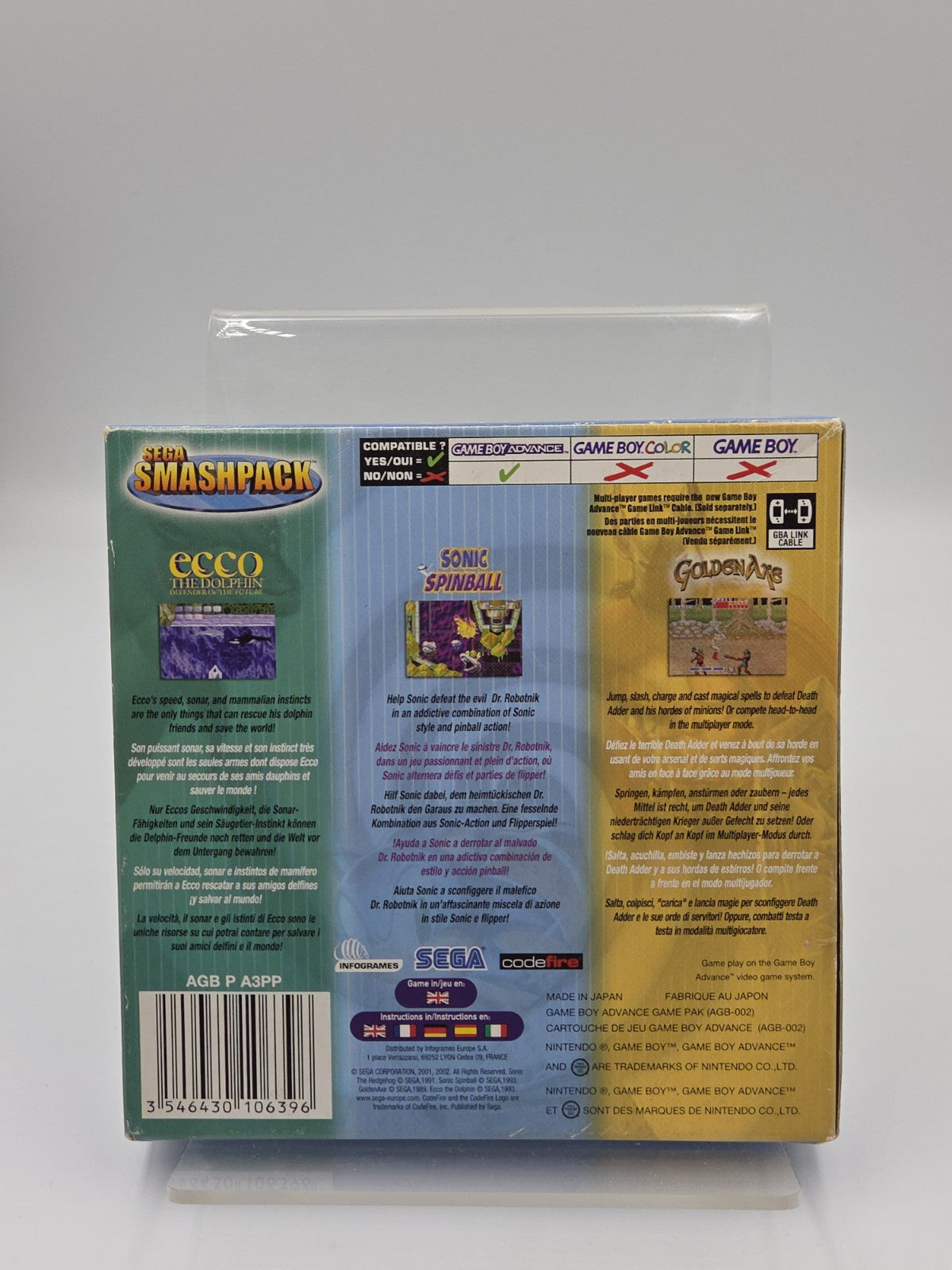 Nintendo Game Boy Advance Spiel Sega Smashpack mit OVP und Anleitung EUR