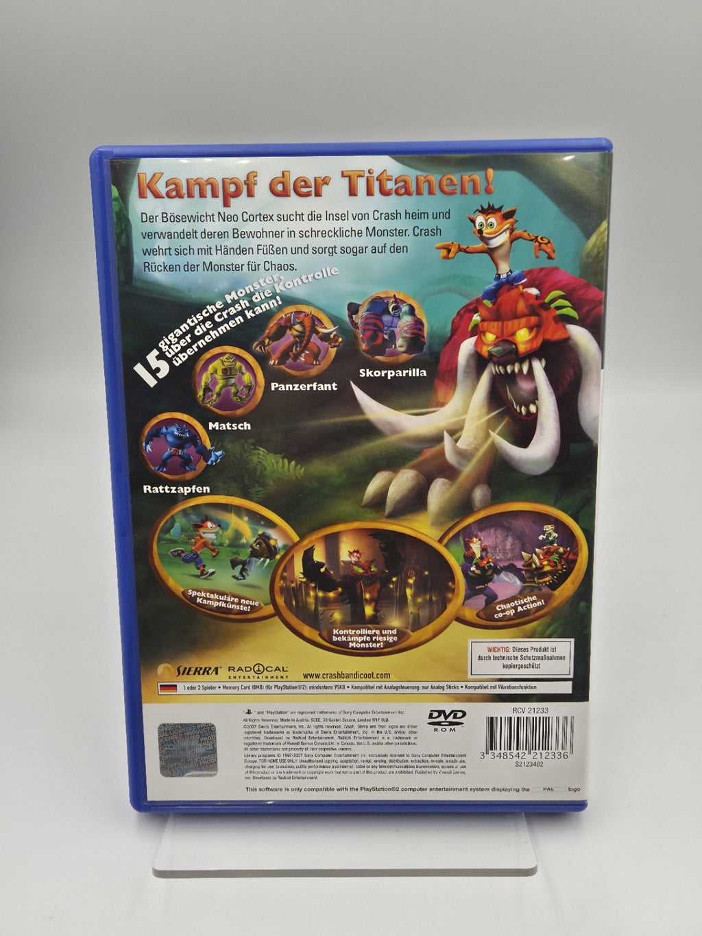 PS2 Playstation 2 Spiel Crash of The Titans mit OVP und Anleitung Deutsch