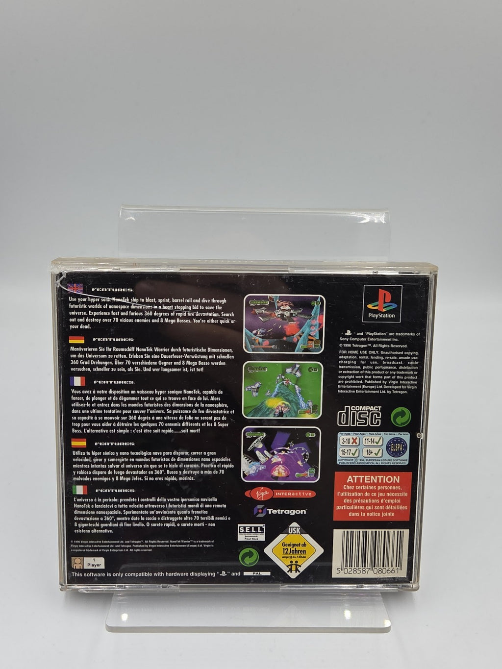 PS1 Playstation 1 Spiel Nanotek Warrior mit OVP und Anleitung Multilingual