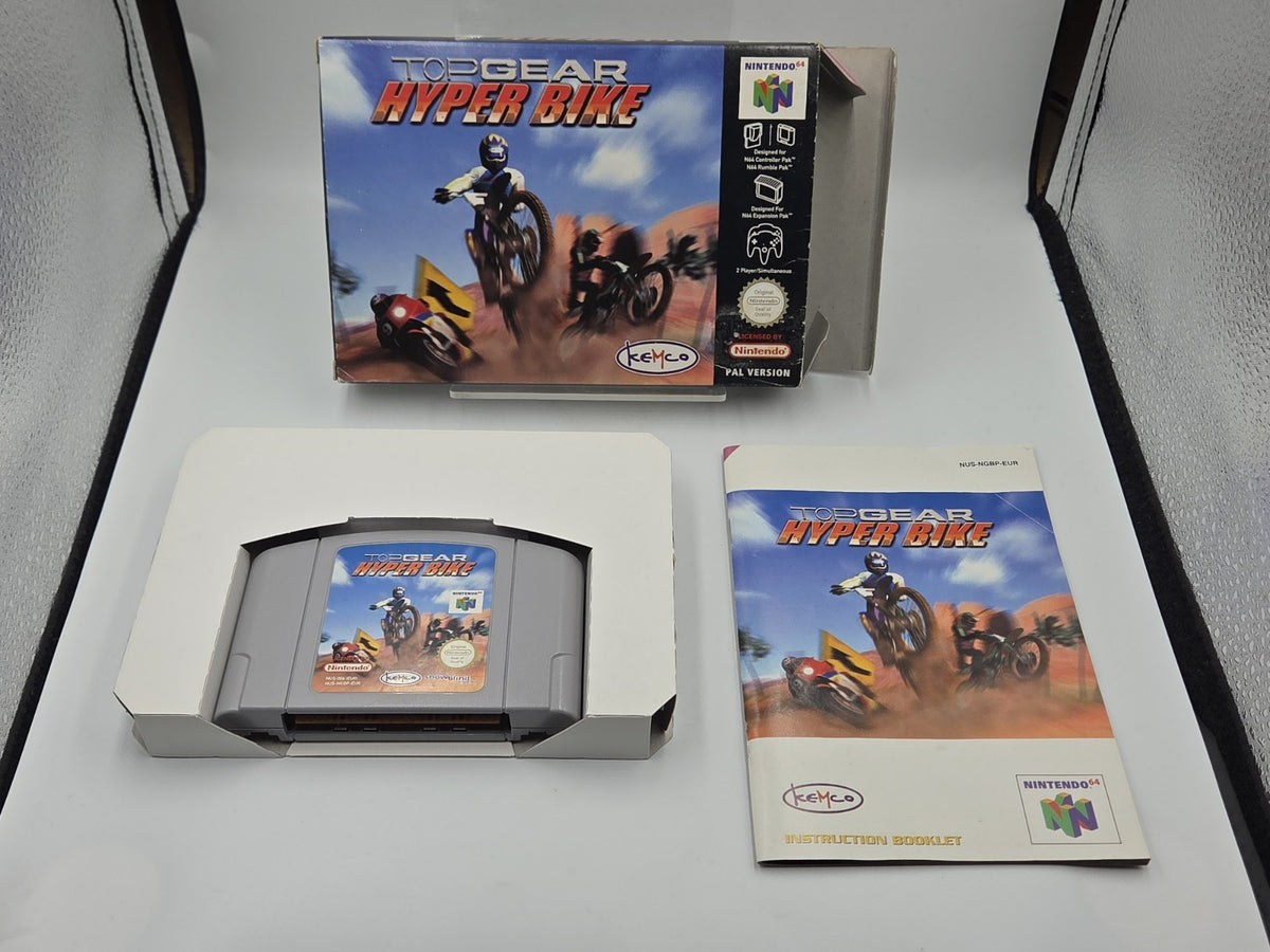 N64 Nintendo 64 Spiel Top Gear Hyper Bike mit OVP und Anleitung EUR