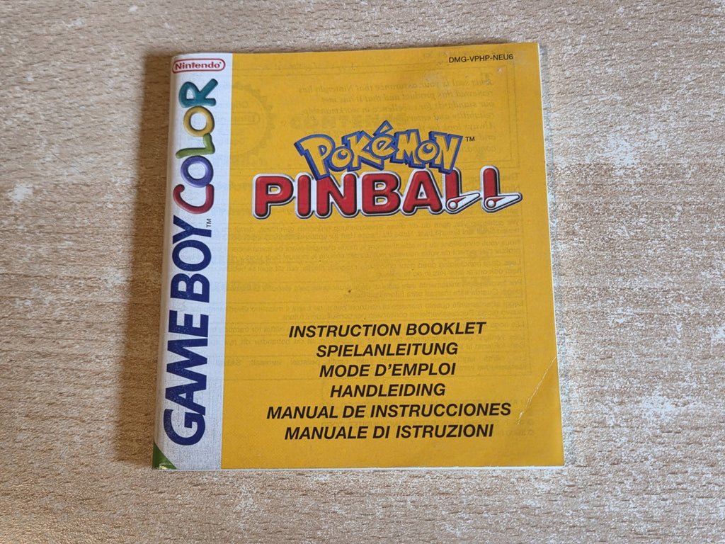 Nintendo Game Boy Color Spielanleitung Pokemon Pinball EUR