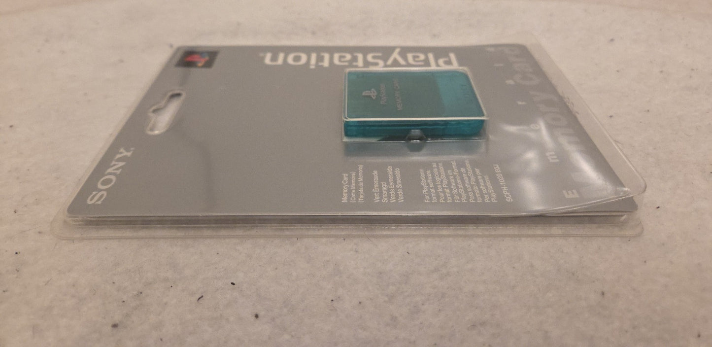 PS1 Sony Playstation Memory Card Sealed Neu New Smaragd SCPH-1020 
