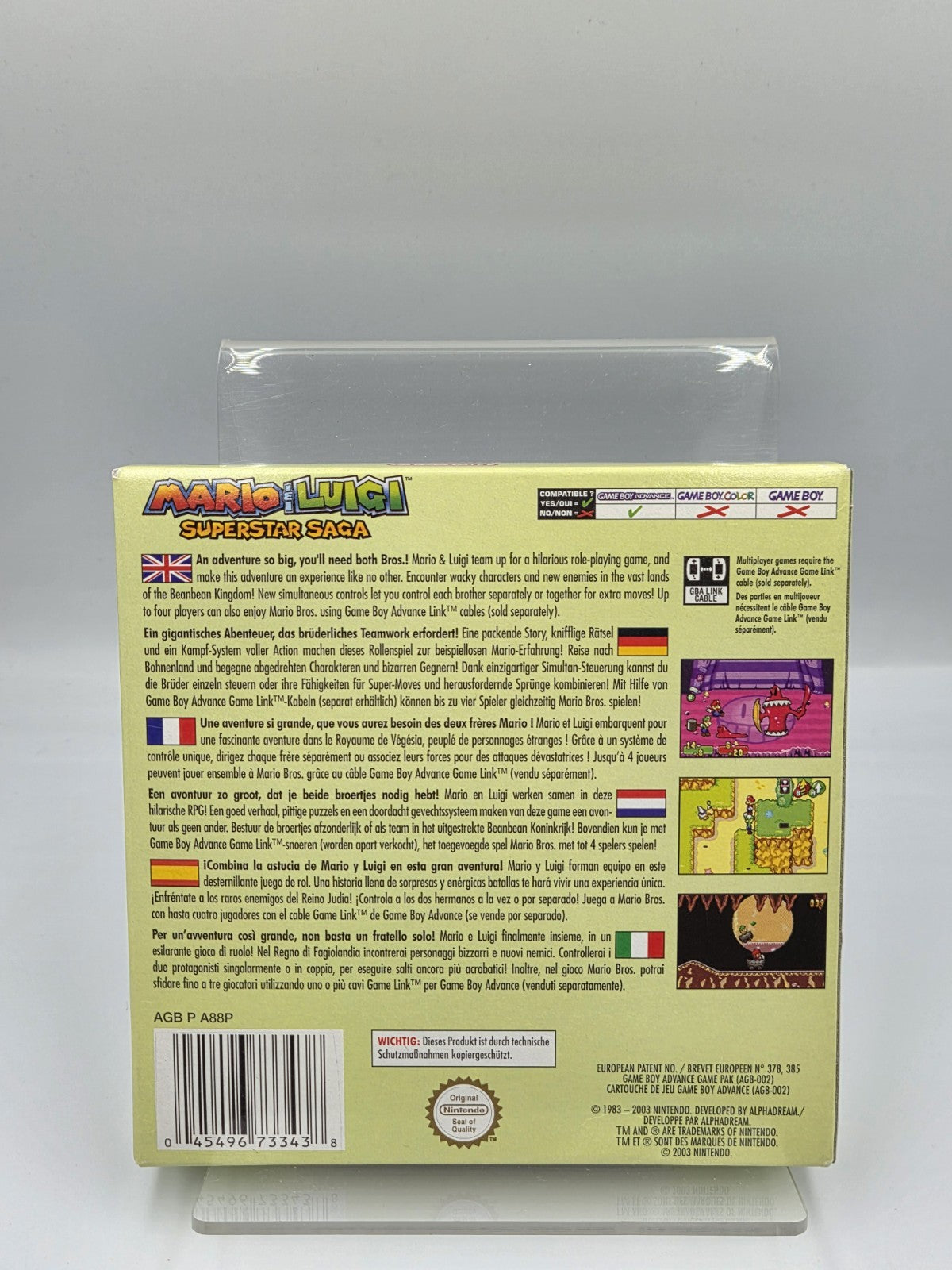 Nintendo Game Boy Advance Mario & Luigi Superstar Saga mit OVP und Anleitung EUR