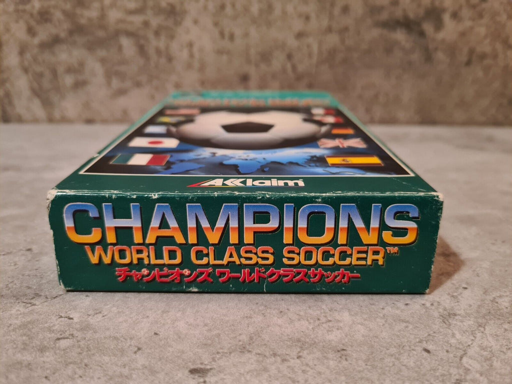 SFC Super Famicom Champions World Class Soccer mit OVP und Anleitung + Poster - T-Retro-Games 