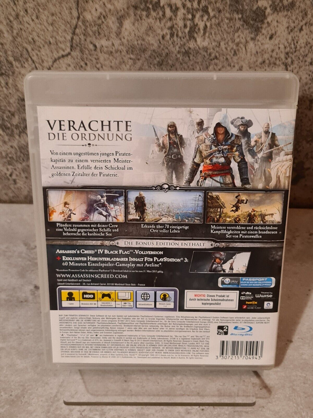 PS3 Spiel Assassin's Creed IV Black Flag mit OVP und Anleitung Deutsch - T-Retro-Games 