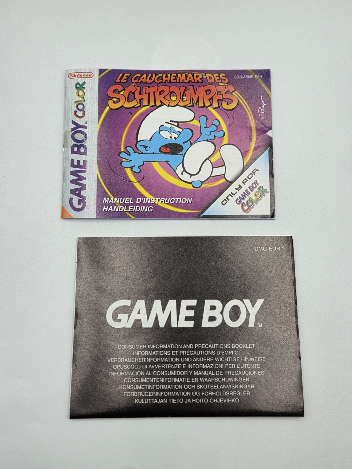 Nintendo Game Boy Color Le Cauchemar Des Schtroumpfs mit OVP und Anleitung FAH