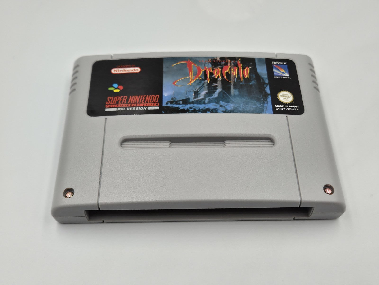 SNES Super Nintendo Spiel Bam Stoker's Dracula mit OVP und Anleitung ITA