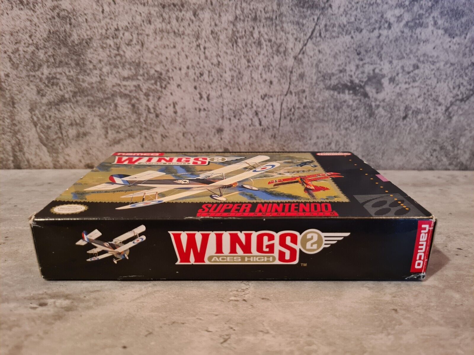 SNES Super Nintendo Wings 2 - Aces High mit OVP und Anleitung NTSC USA - T-Retro-Games 