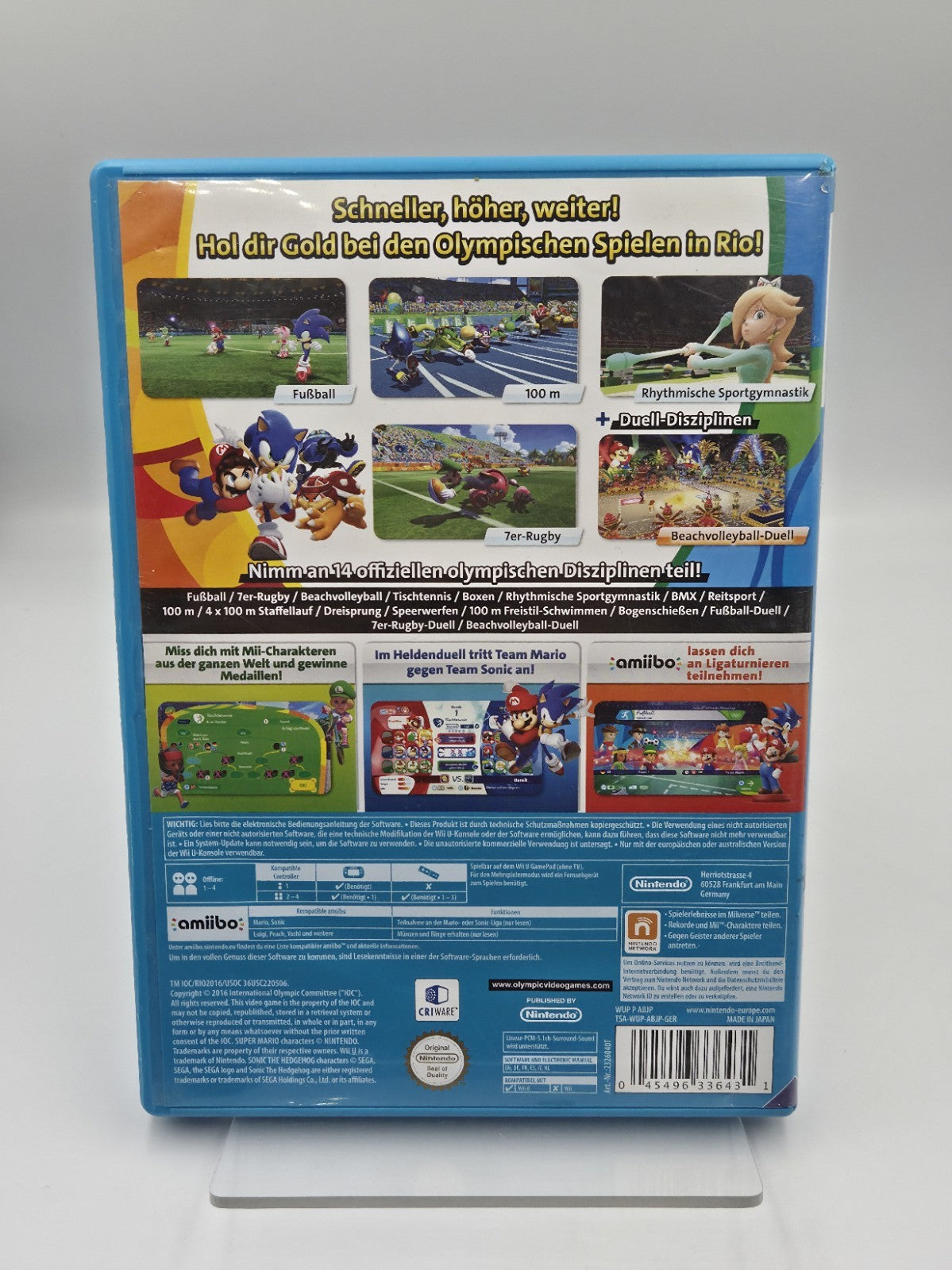 Nintendo Wii U Spiel Mario & Sonic Bei Den Olympischen Spielen Rio 16 mit OVP