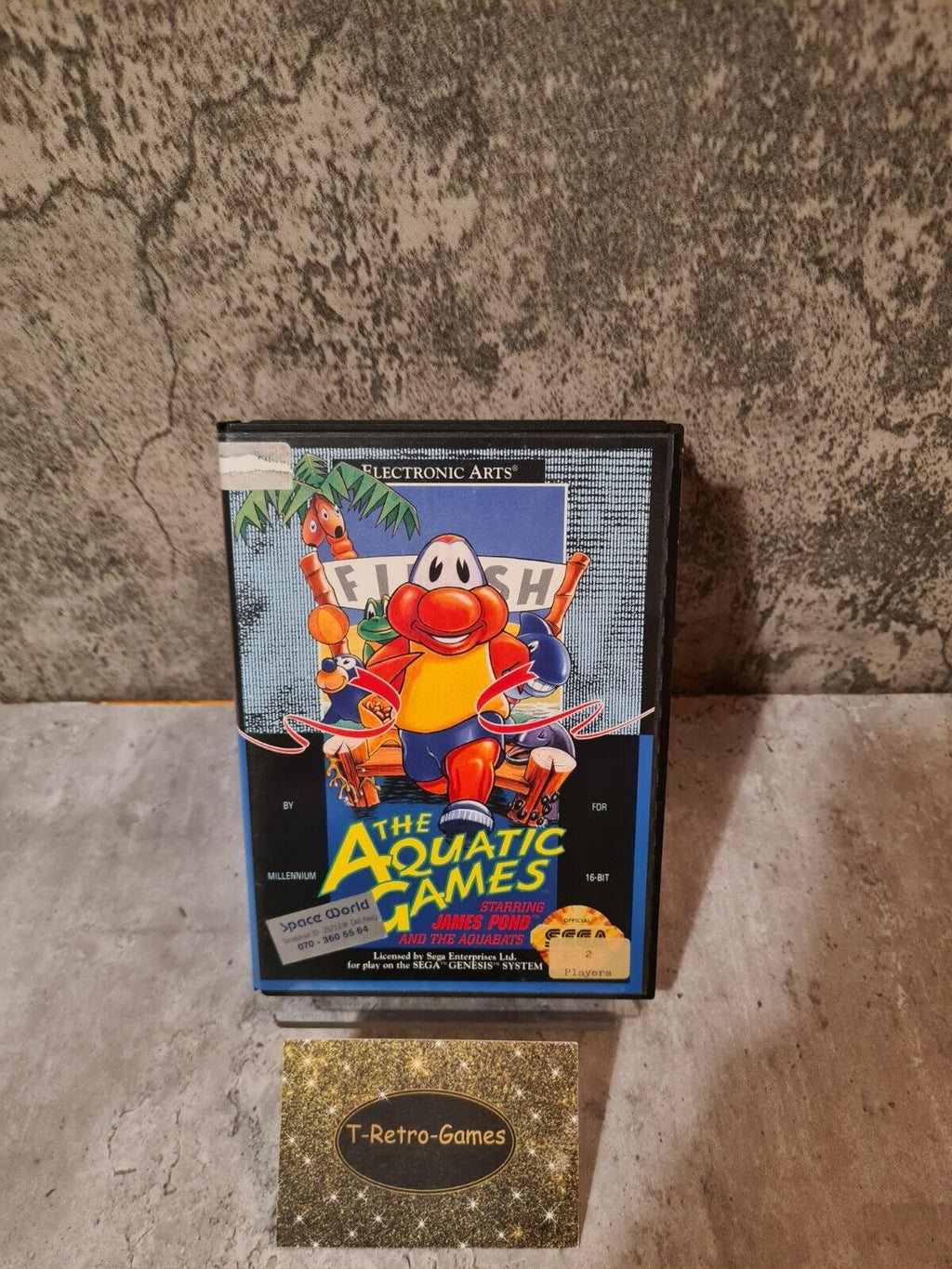Sega Genesis The Aquatic Games mit OVP und Anleitung USA - T-Retro-Games 