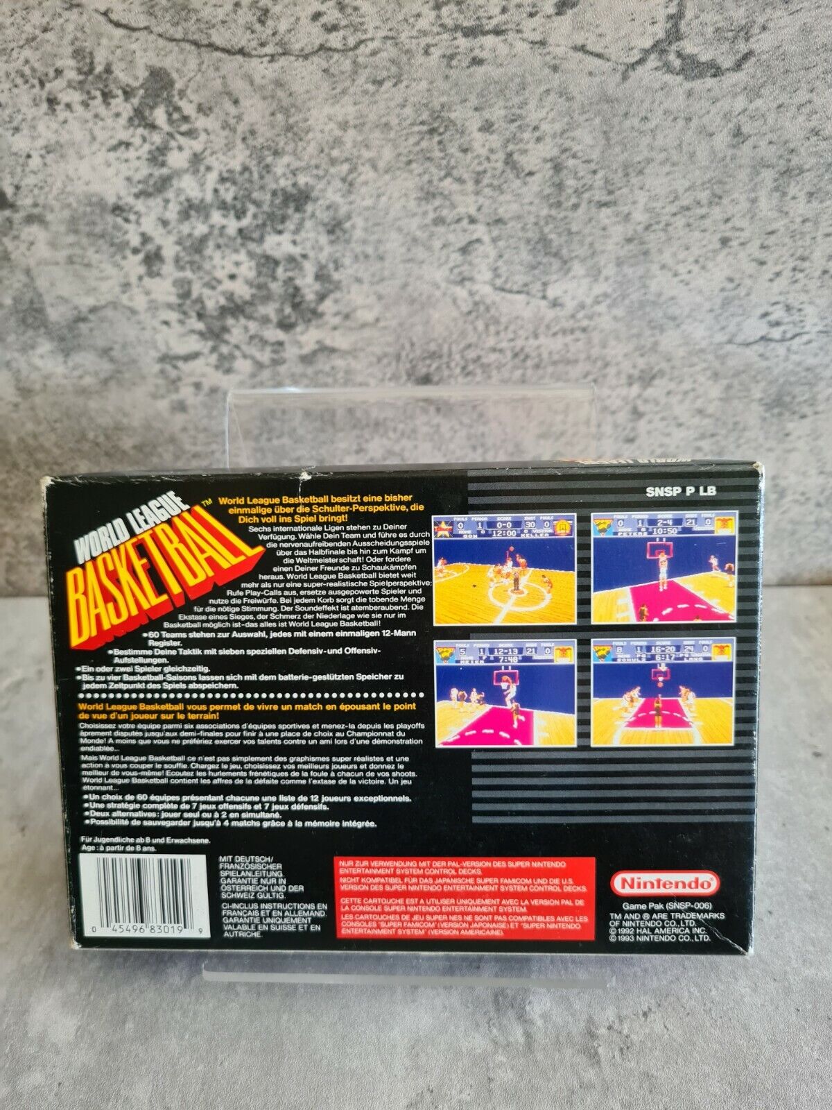 SNES Super Nintendo World League Basketball mit OVP und Anleitung FRG - T-Retro-Games 