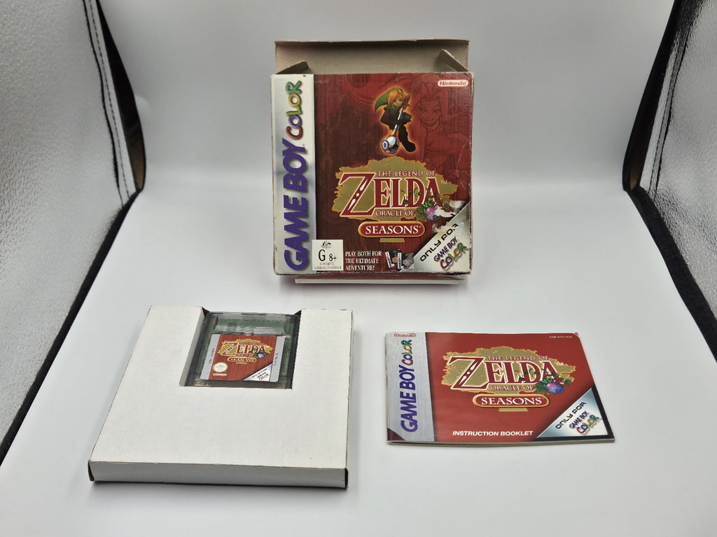 Game Boy Color The Legend of Zelda Oracle of Seasons mit OVP und Anleitung AUS