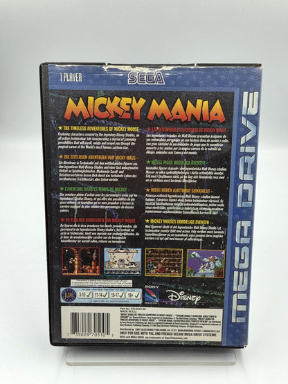 Sega Mega Drive Spiel Mickey Mania mit OVP und Anleitung Multi Language 