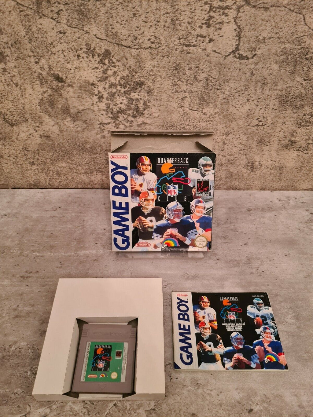 Nintendo Game Boy Classic NFL Quarterback Club mit OVP und Anleitung NOE - T-Retro-Games 