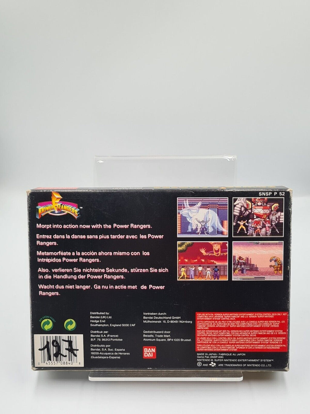 SNES Super Nintendo Power Rangers mit OVP und Anleitung EUR - T-Retro-Games 