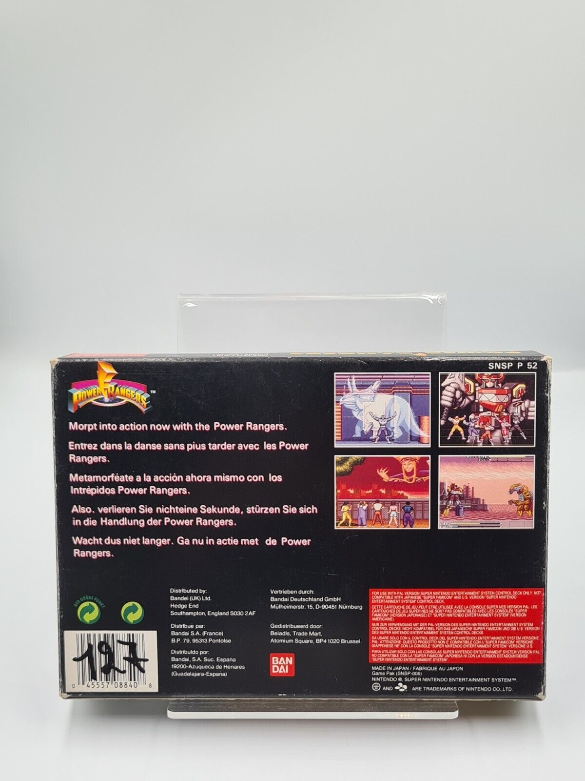 SNES Super Nintendo Power Rangers mit OVP und Anleitung EUR - T-Retro-Games 