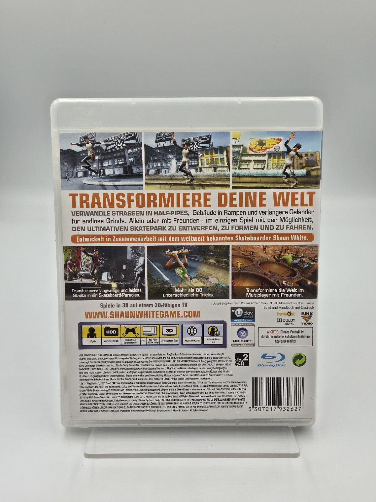 PS3 Playstation 3 Spiel Shaun White Skateboarding mit OVP und Anleitung Deutsch