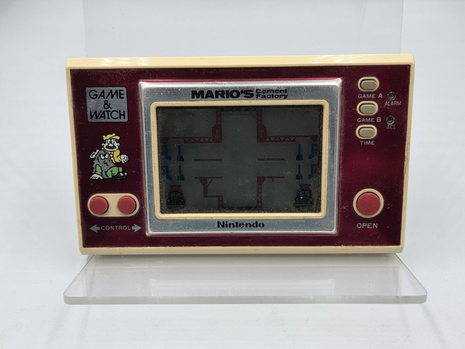Nintendo Game & Watch Mario's Cement Factory Konsole Console 1988 Wide Screen