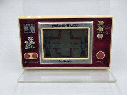 Nintendo Game & Watch Mario's Cement Factory Konsole Console 1988 Wide Screen