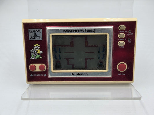Nintendo Game & Watch Mario's Cement Factory Konsole Console 1988 Wide Screen