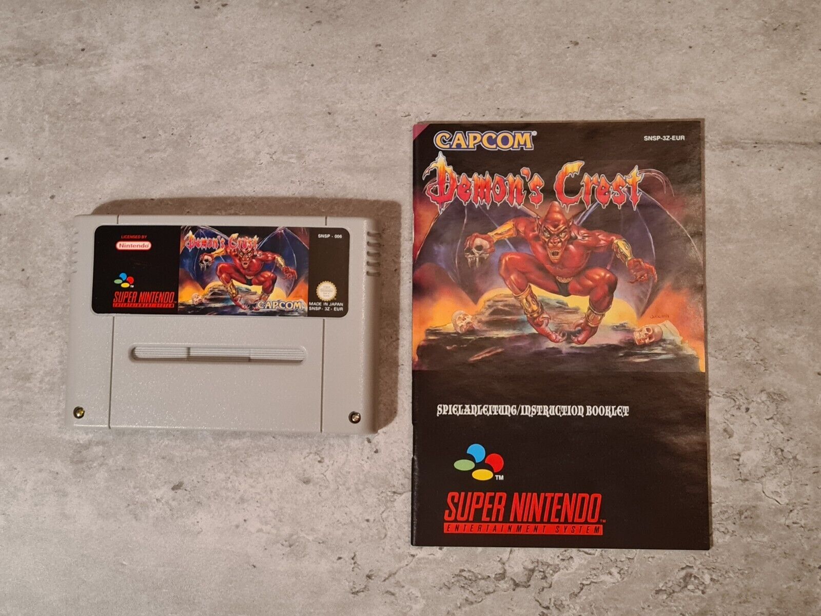 SNES Super Nintendo Demon's Crest mit OVP und Anleitung EUR - T-Retro-Games 
