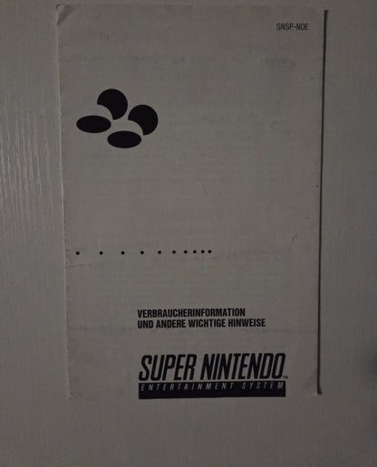 Super Nintendo Consumer Information Spielanleitung Instruction Booklet NOE