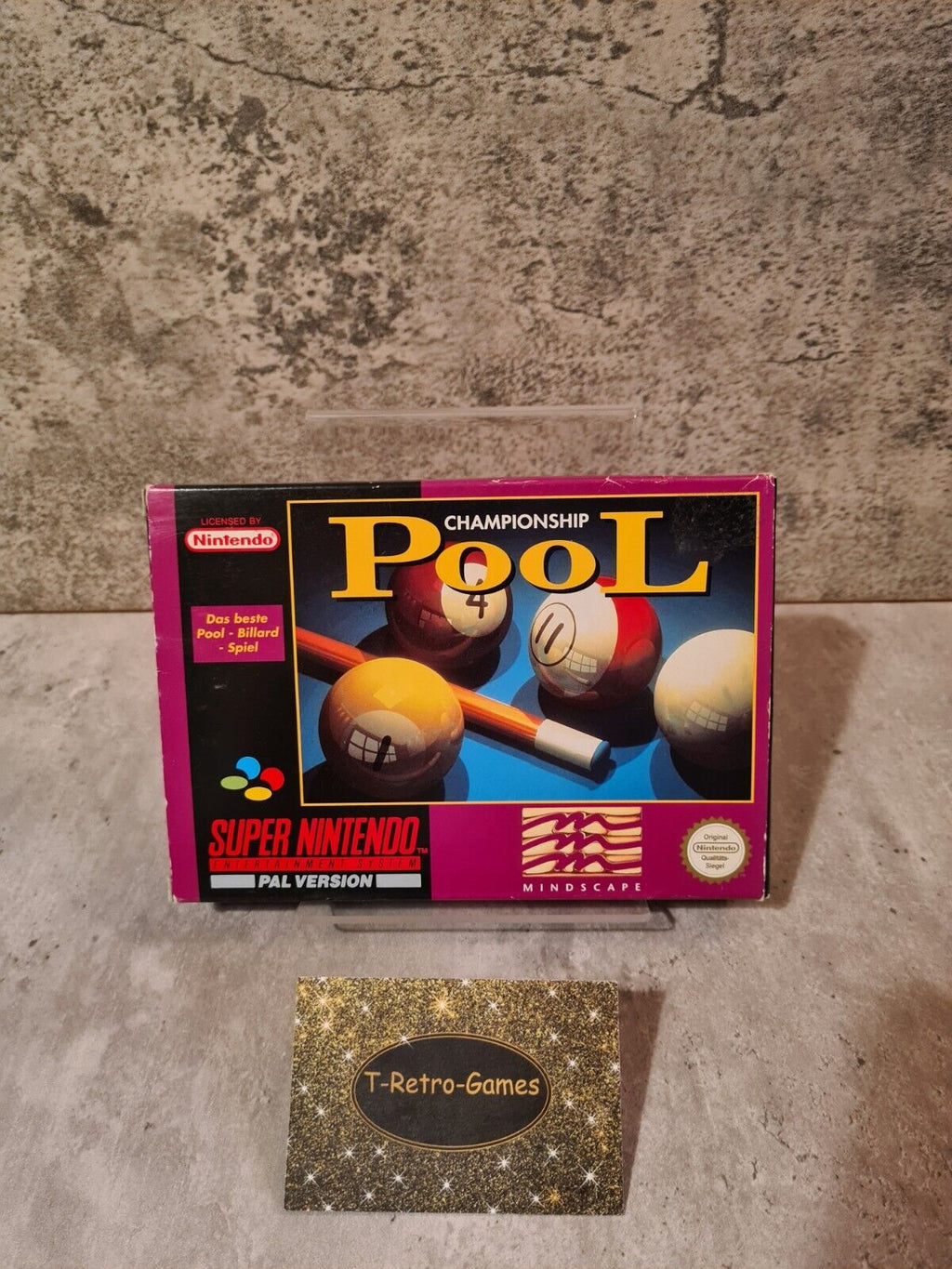 SNES Super Nintendo Championship Pool mit OVP und Anleitung + Poster NOE - T-Retro-Games 
