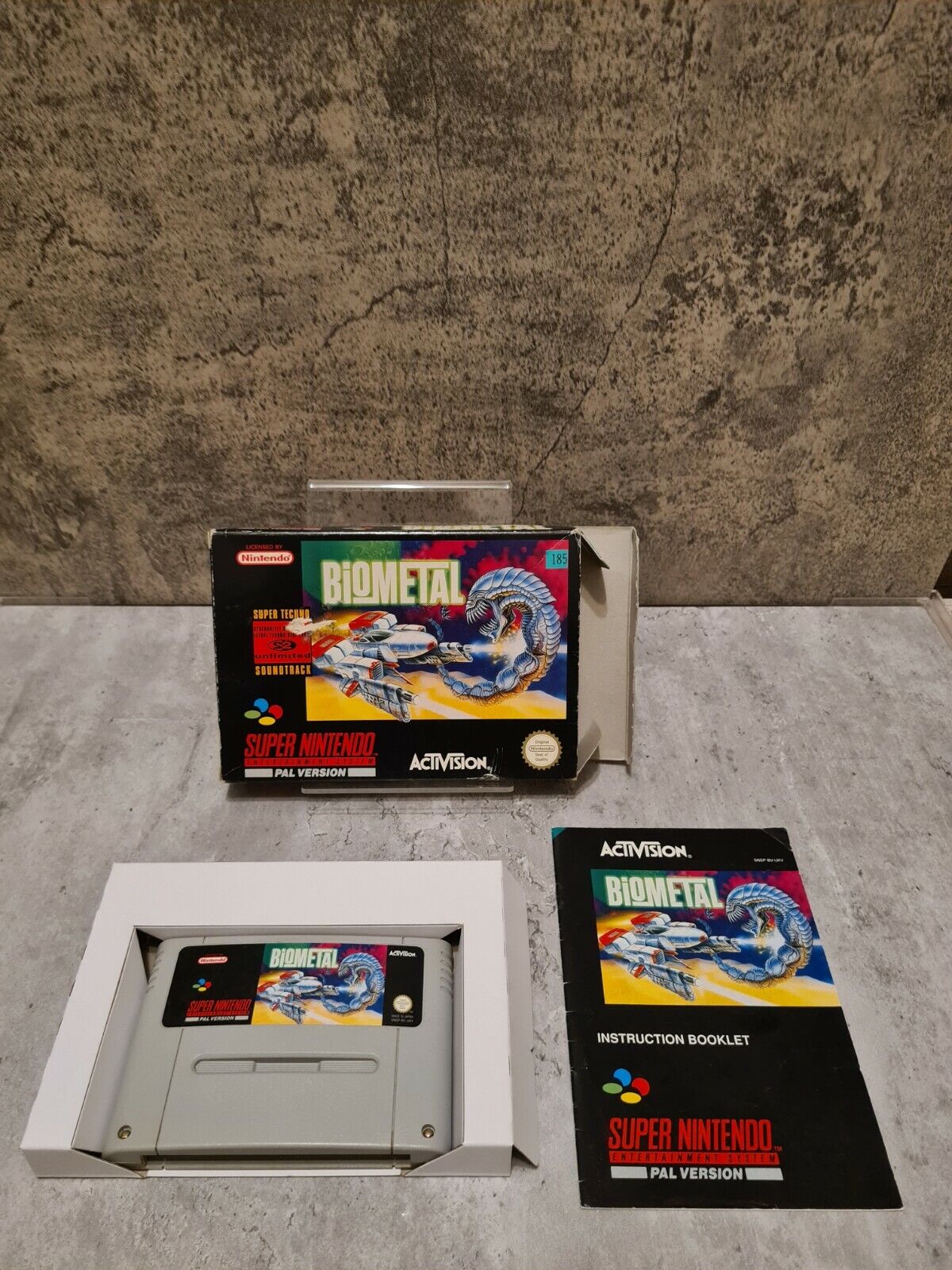 SNES Super Nintendo Biometal mit OVP und Anleitung UKV - T-Retro-Games 