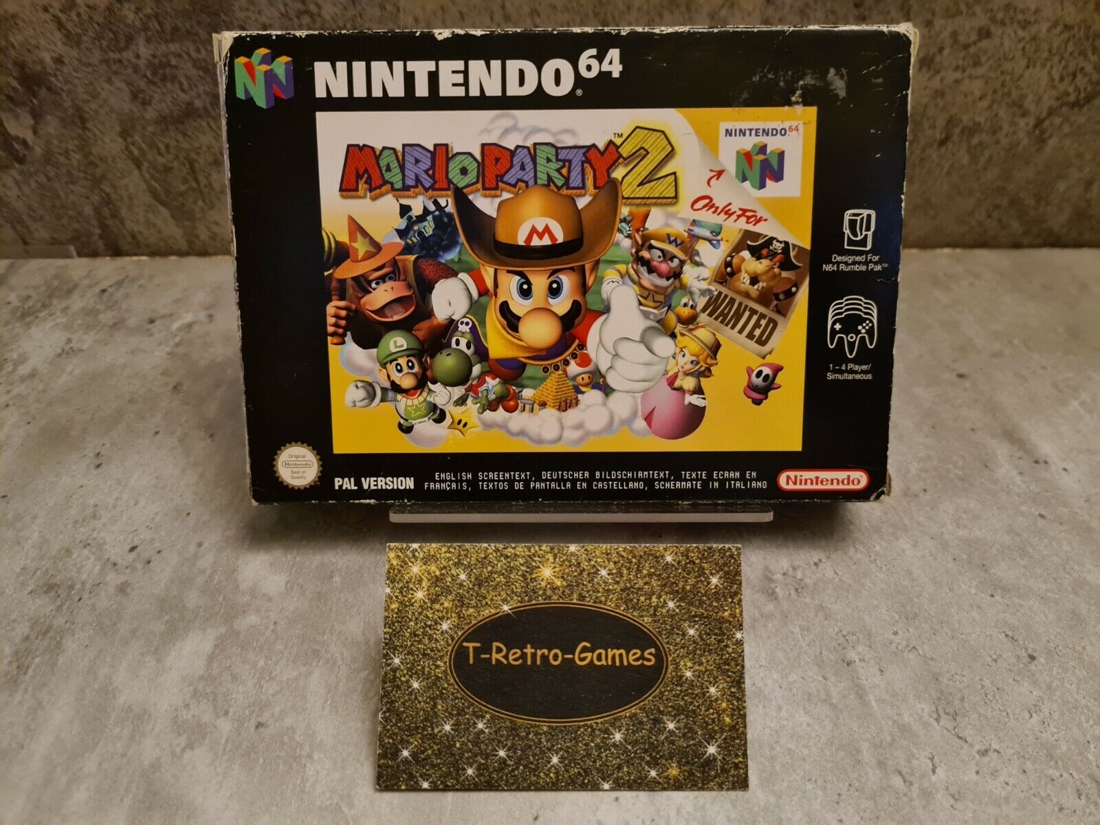 N64 Nintendo 64 Mario Party 2 mit OVP und Anleitung EUR - T-Retro-Games 