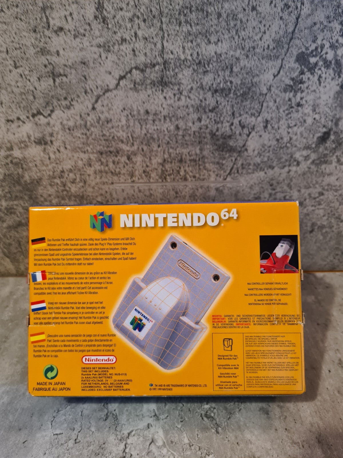 N64 Nintendo 64 Rumble Pak Vibration Kit mit OVP und Anleitung EUR