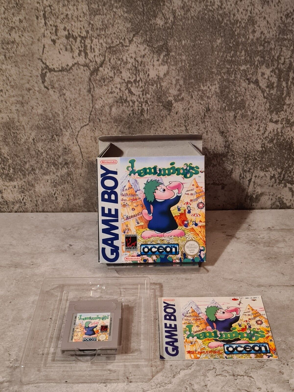 Nintendo Game Boy Classic Spiel Lemmings mit OVP und Anleitung NOE - T-Retro-Games 