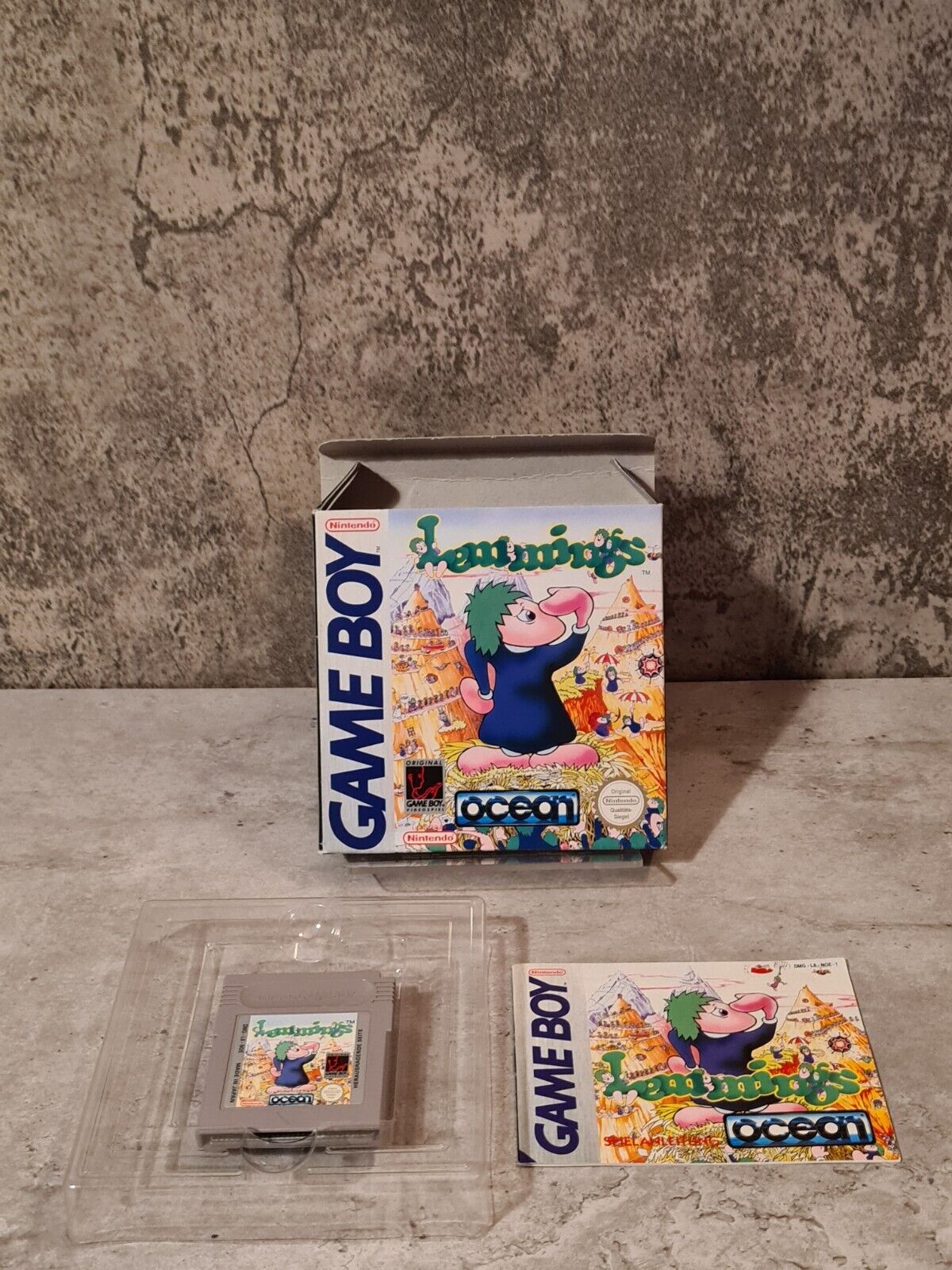 Nintendo Game Boy Classic Spiel Lemmings mit OVP und Anleitung NOE - T-Retro-Games 