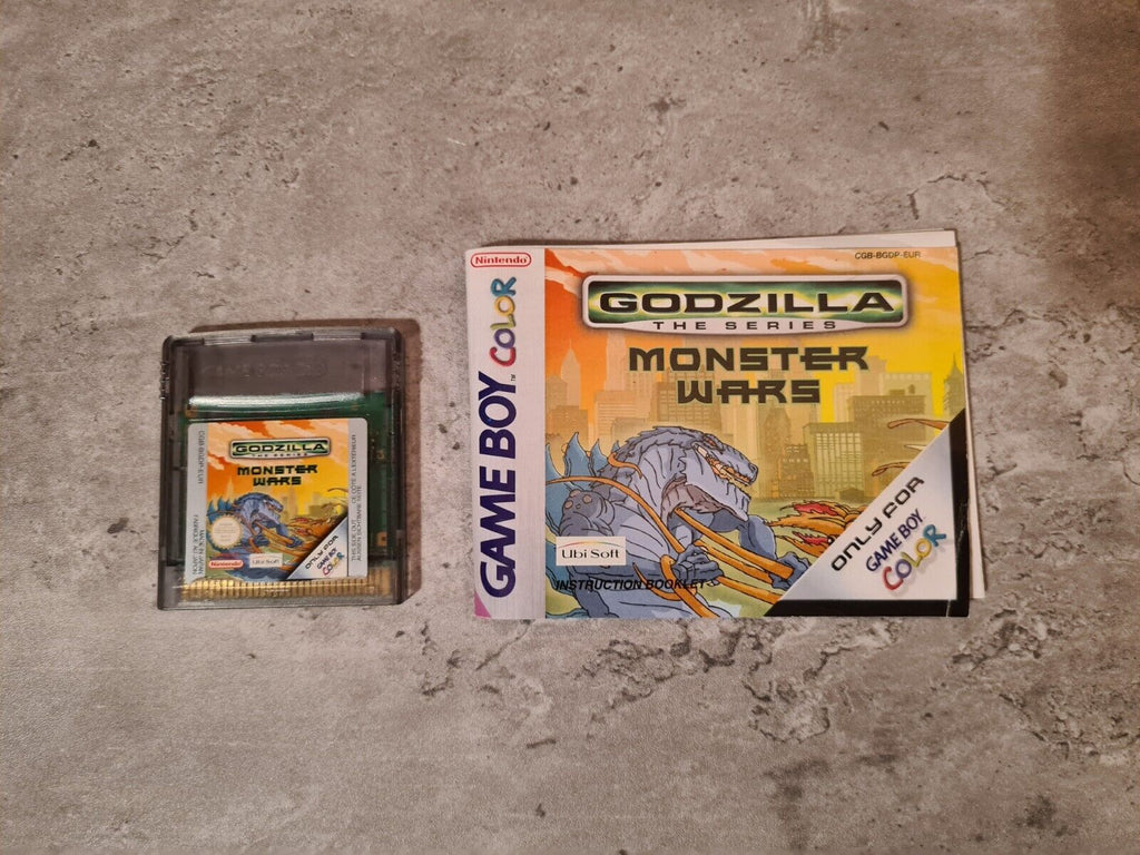 Game Boy Color Godzilla The Series Monster Wars mit OVP und Anleitung EUR - T-Retro-Games 