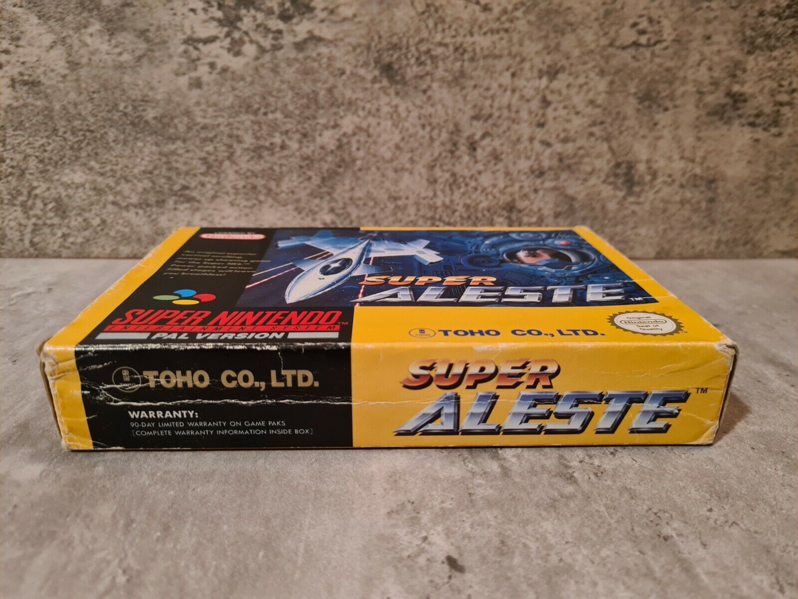 SNES Super Nintendo Super Aleste mit OVP und Anleitung UKV - T-Retro-Games 