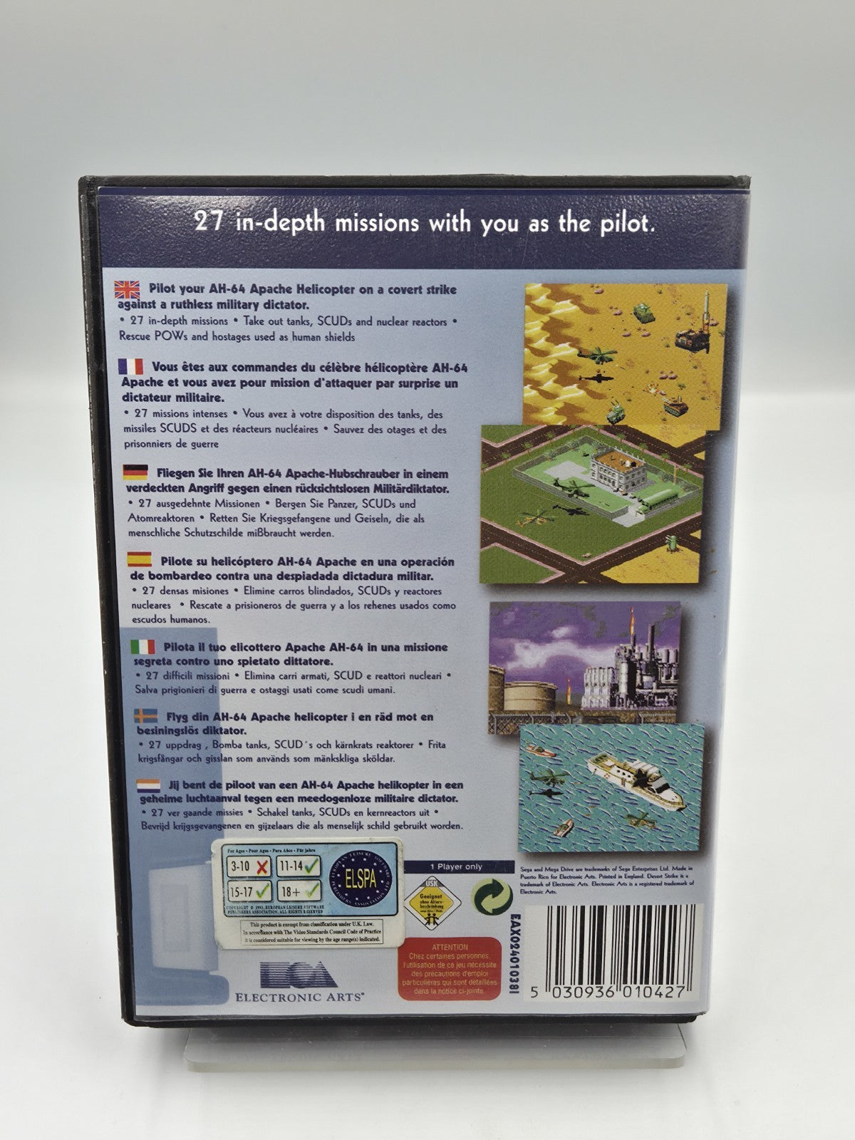 Sega Mega Drive Desert Strike Return to the Gulf + OVP Anleitung Multi Language 