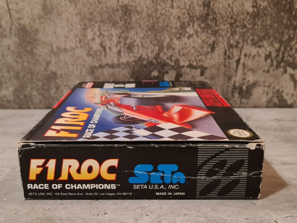 SNES Super Nintendo F1 ROC Race of Champions mit OVP und Anleitung NTSC-USA - T-Retro-Games 