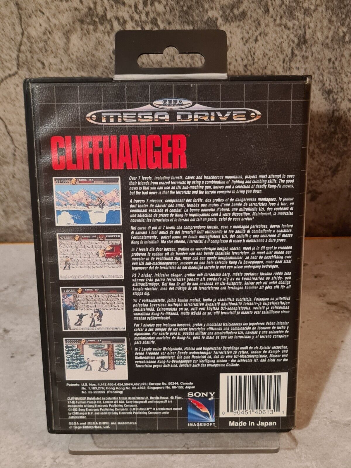 Sega Mega Drive Cliffhanger mit OVP und Anleitung Multi Language - T-Retro-Games 